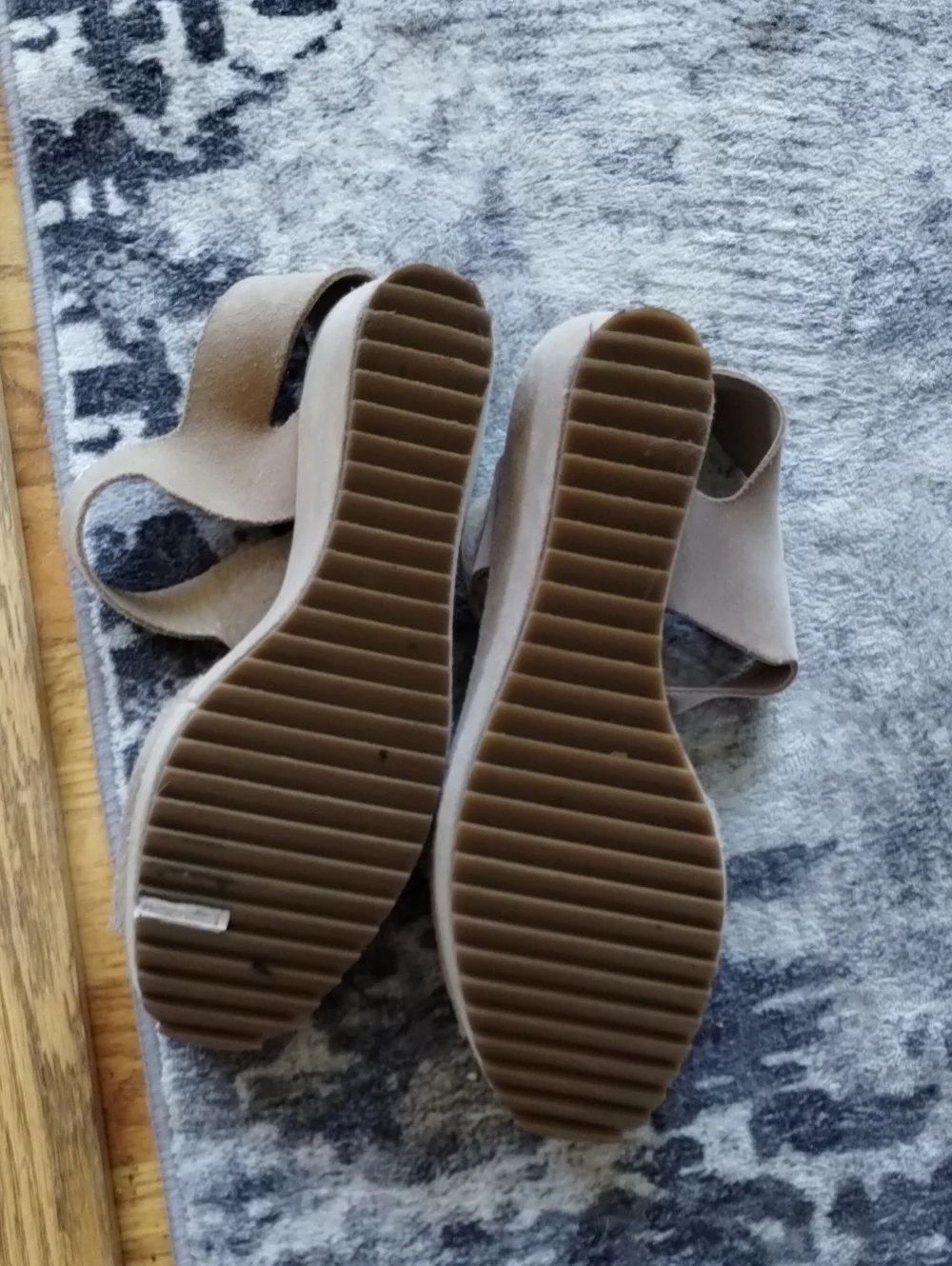 Pedro Garcia Taupe Suede Ankle-Strap Wedge Sandal 7.5
